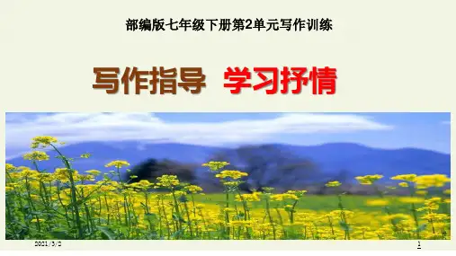 第二单元写作《学习抒情》七年级语文下册