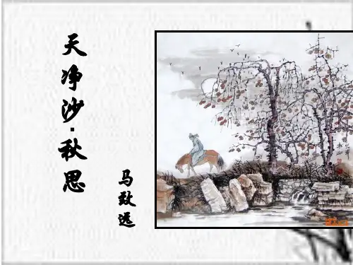 《天净沙 秋思》优质课实用PPT