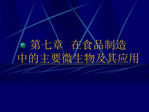 在食品制造中的主要微生物及其应用