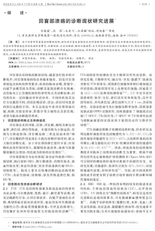 回盲部溃疡的诊断现状研究进展