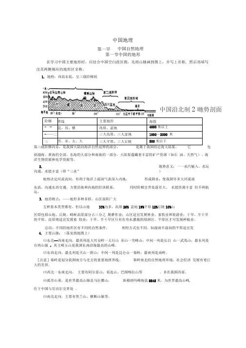 中国地理(知识点)