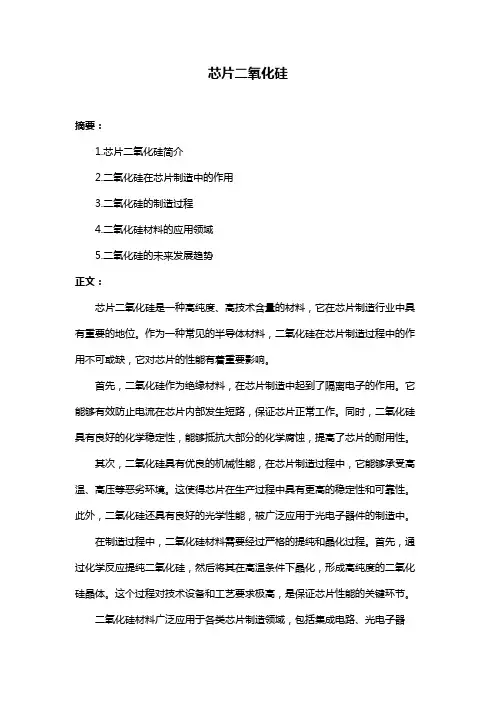 芯片二氧化硅