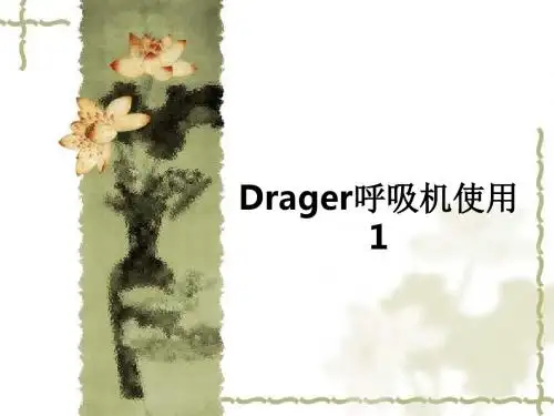 Drager呼吸机使用1ppt课件