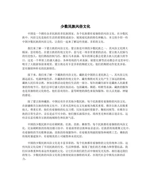 少数民族风俗文化