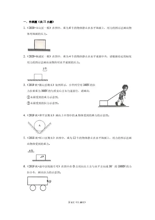 力,重力,弹力,作图专题