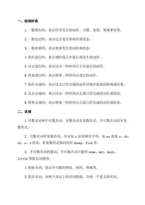 八年级外研版英语语法知识点汇总