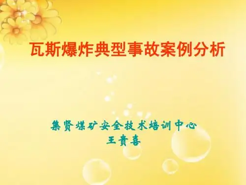 瓦斯爆炸事故典型案例分析课件