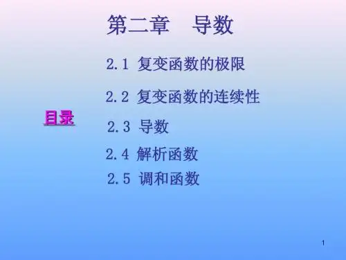 复变函数第二章