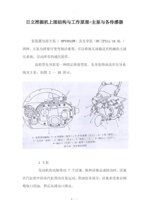 日立挖掘机上部结构与工作原理