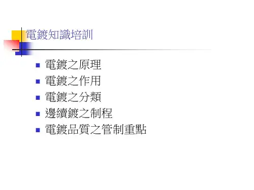 产品电镀知识培训与讲座