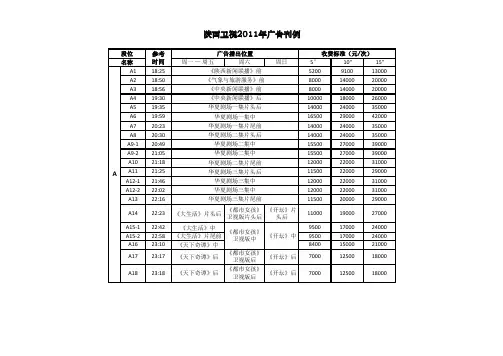 陕西卫视刊例价格1版)