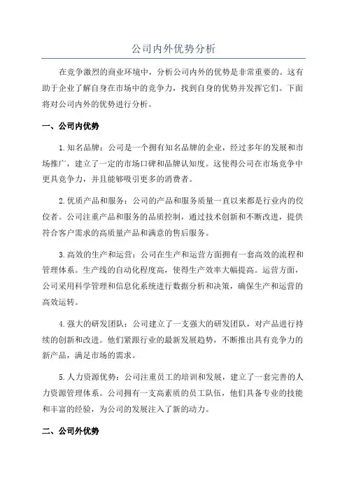 公司内外优势分析
