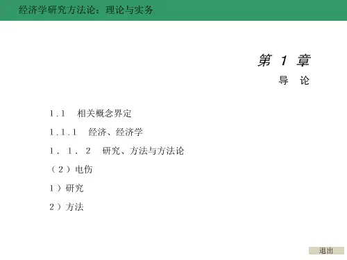经济学研究方法论：理论与实务
