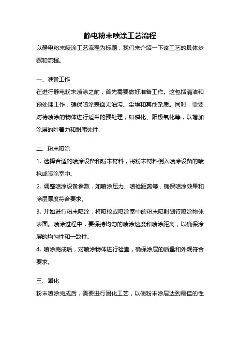 静电粉末喷涂工艺流程