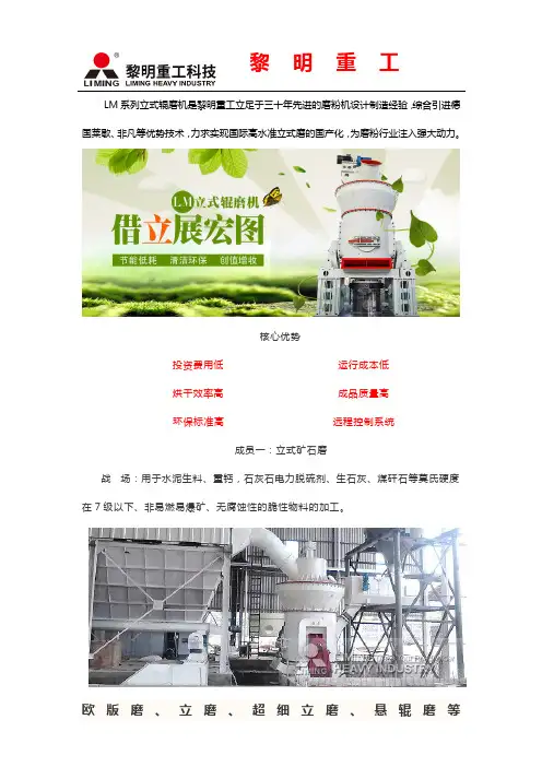 黎明重工立磨家族推进磨粉行业迈进新纪元