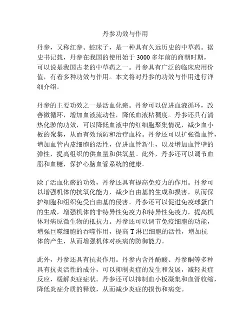 丹参功效与作用