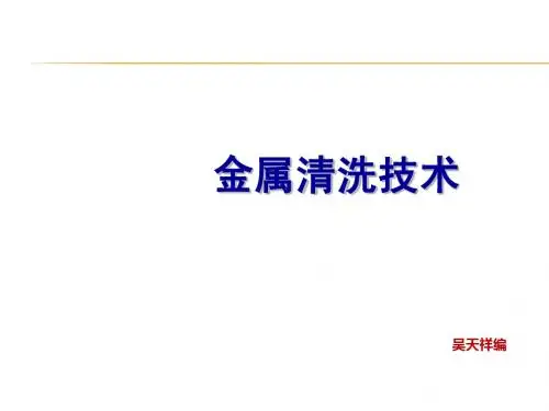 金属清洗技术