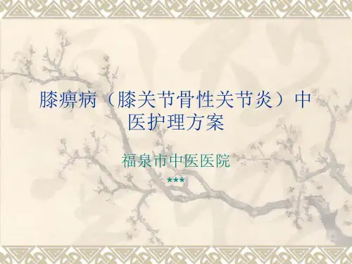 膝痹中医护理方案