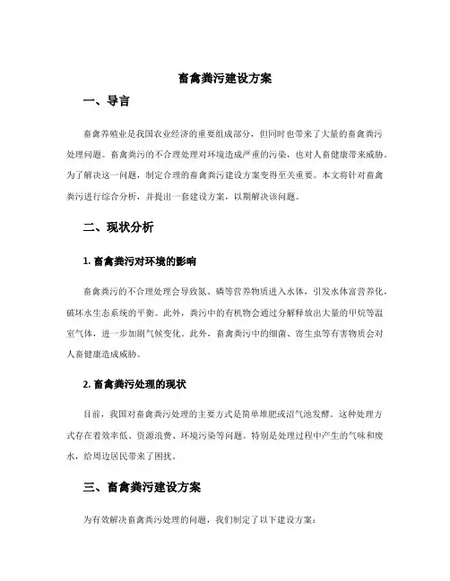 畜禽粪污 建设方案