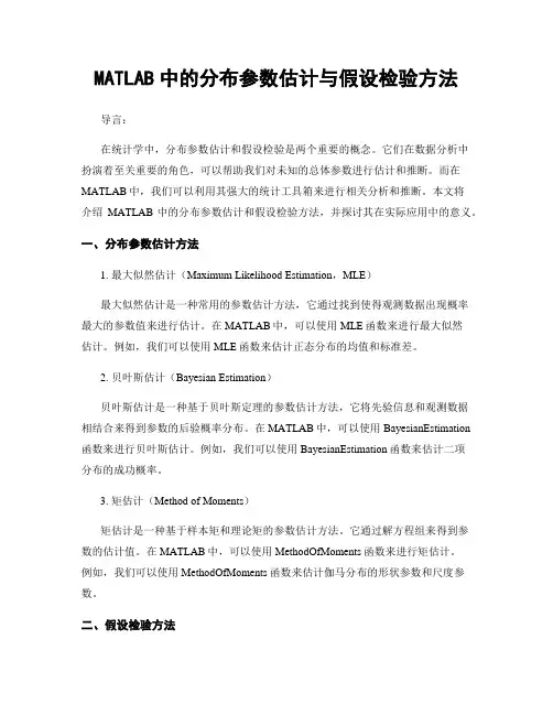 MATLAB中的分布参数估计与假设检验方法