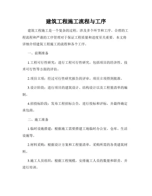 建筑工程施工流程与工序