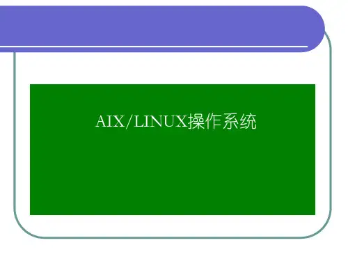 AIX Linux操作系统教程-教学课件-存储管理