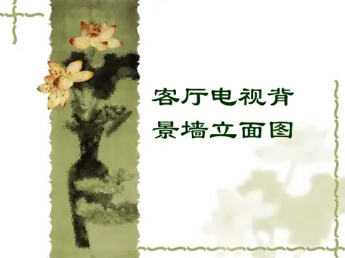 客厅电视背景墙立面图