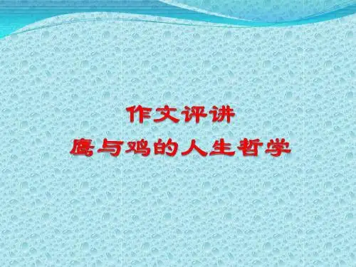 老鹰与鸡作文讲评
