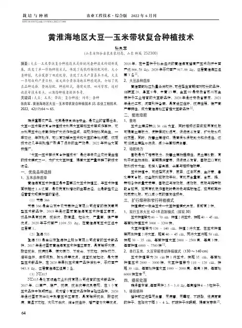 黄淮海地区大豆—玉米带状复合种植技术