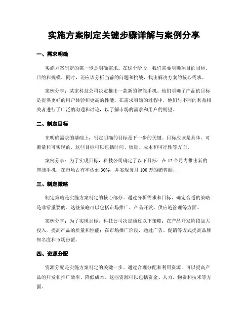实施方案制定关键步骤详解与案例分享