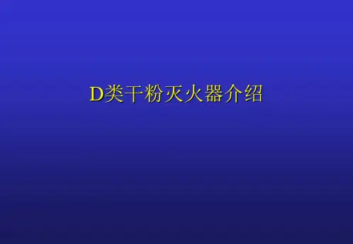 D类干粉系统的使用