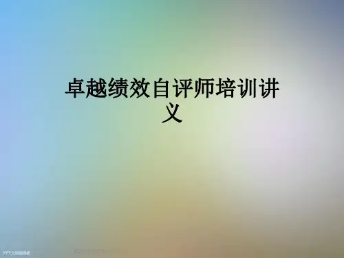 卓越绩效自评师培训讲义