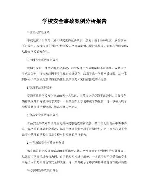 学校安全事故案例分析报告