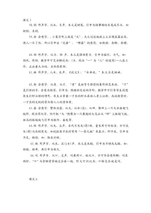 形声字从木——精选推荐