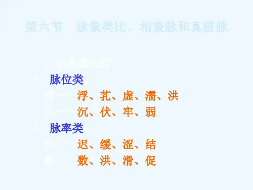 中医诊断学-第二章-四诊(六-辩脉)