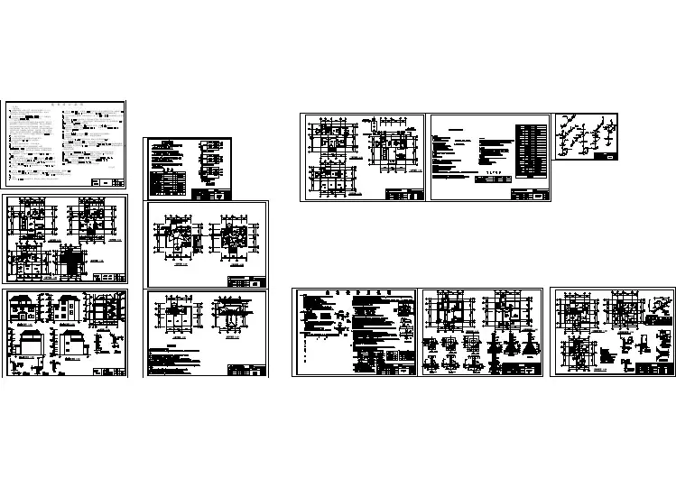 独栋120-140别墅全套CAD施工图