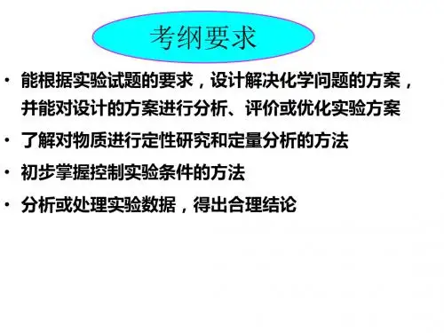 实验方案的设计与评价ppt1 人教课标版