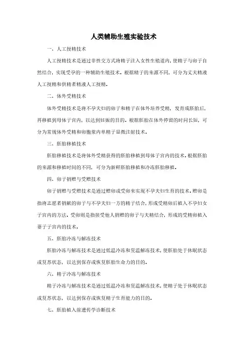 人类辅助生殖实验技术pdf