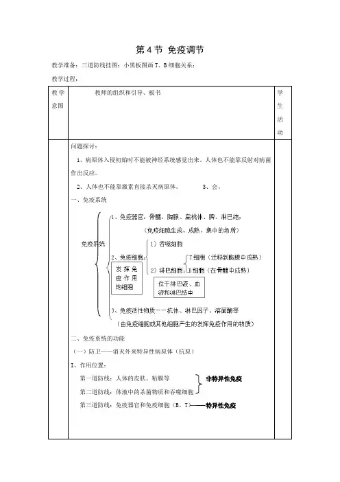 教学设计7：2.4 免疫调节