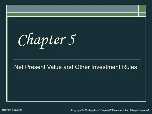 罗斯 公司理财 英文第九版Chap005