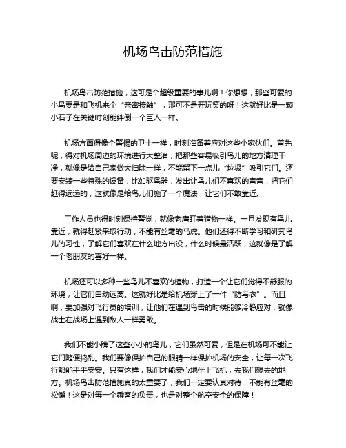 机场鸟击防范措施
