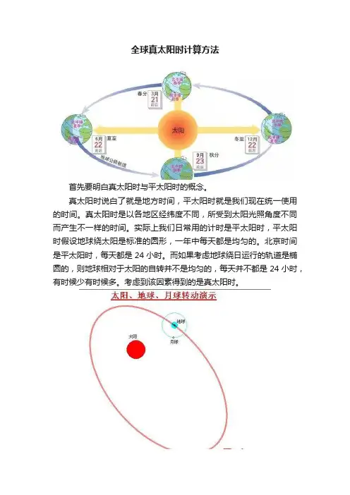 全球真太阳时计算方法