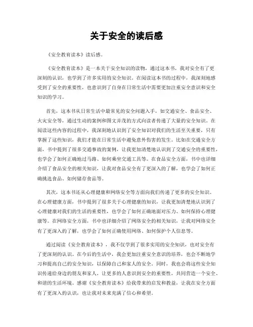 关于安全的读后感