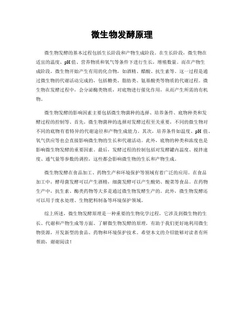 微生物发酵原理