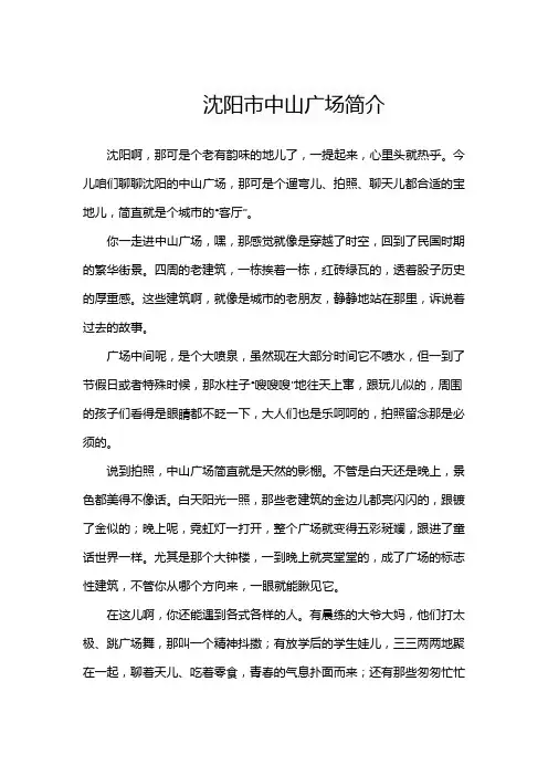 沈阳市中山广场简介