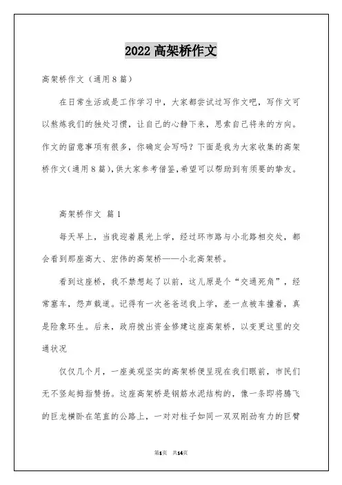2022高架桥作文