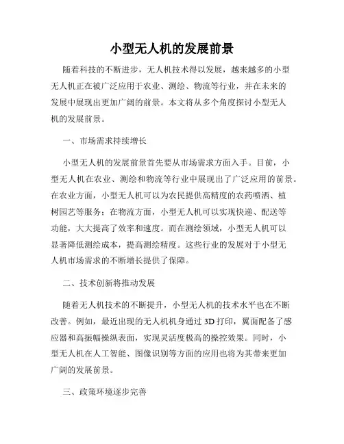 小型无人机的发展前景