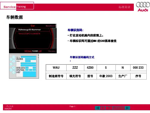 奥迪A6L保养手册教学内容