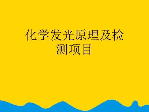 化学发光原理及检测项目.完美版PPT资料
