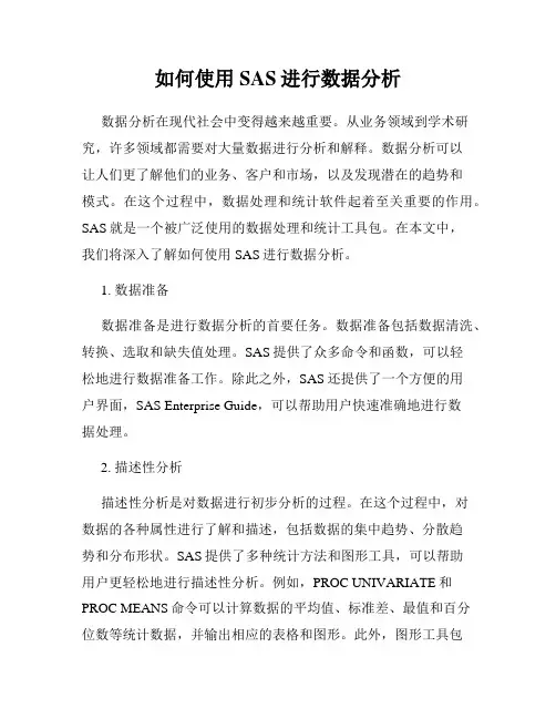 如何使用SAS进行数据分析